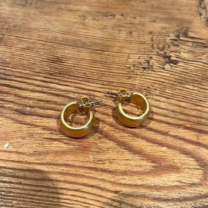 Madewell thick gold hoop earrings